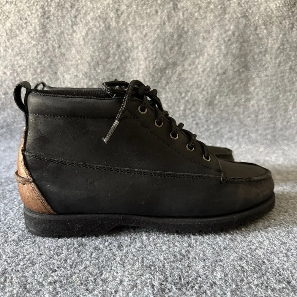 VTG American Eagle Men’s Midland Chukka Boots Moc Toe Gorpcore 9.5 Black Leather